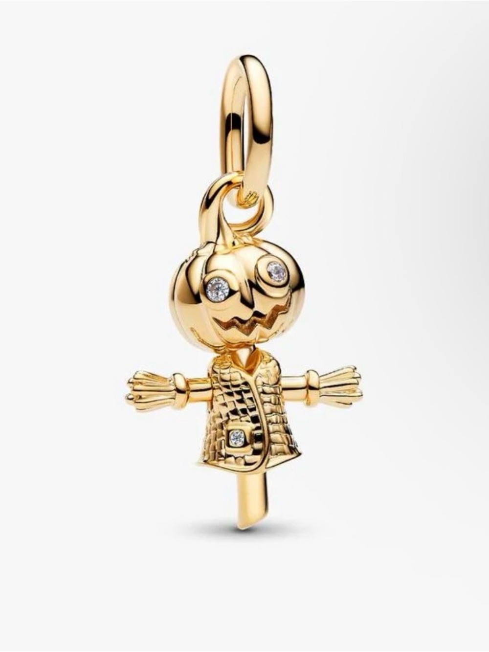 Pandora Gold-Tone Scarecrow Pumpkin Charm